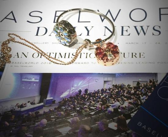 “智能”耀眼2016巴塞爾鐘表珠寶展(圖7) totwoo智能珠寶“We Bloom綻放”施華洛世奇系列手鐲、吊墜